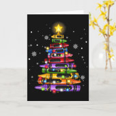 Carte Arbre de Noël craie enseignant lumières étudiant é (Fleur jaune)