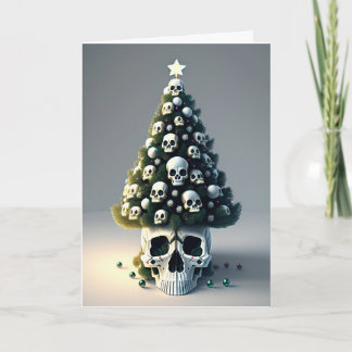 Carte Arbre de Noël crâne
