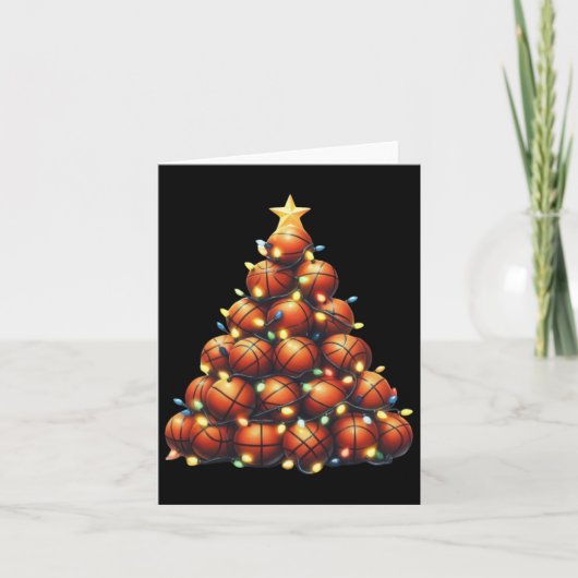 Carte Arbre de Noël de basket-ball (Devant)