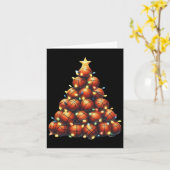 Carte Arbre de Noël de basket-ball (Fleur jaune)