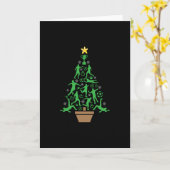 Carte Arbre de Noël de football masculin (Fleur jaune)