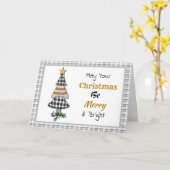 Carte Arbre de Noël de la campagne | Joyeux et lumineux (Fleur jaune)