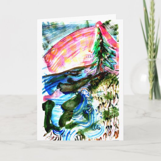 Carte Arbre de Noël de la côte de la mer (Devant)