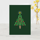 Carte Arbre de Noël de la pièce d'échecs (Fleur jaune)