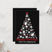 Carte Arbre de Noël de l'Araignée gothique (Devant/Arrière en situation)