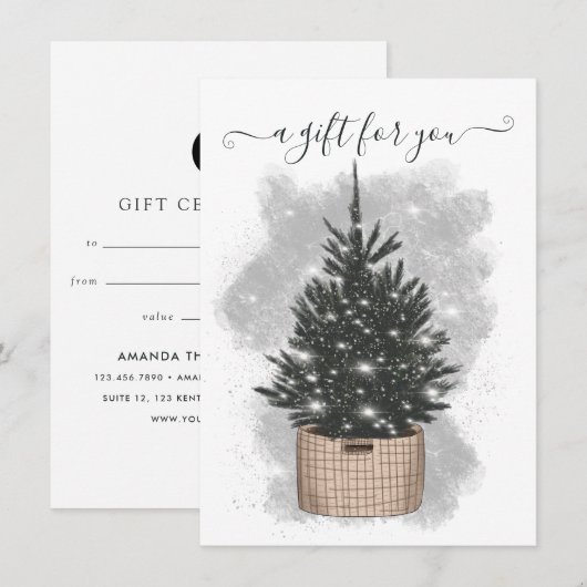 Carte Arbre de Noël de l'entreprise (Devant / Derrière)