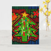 Carte Arbre de Noël de l'île de San Blas Mola (Fleur jaune)