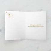 Carte Arbre de Noël d'or, glamour (Intérieur)