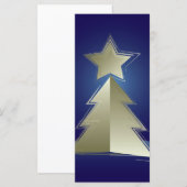 Carte Arbre de Noël doré (Devant / Derrière)