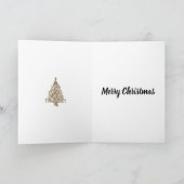Carte Arbre de Noël doré élégant (Intérieur)
