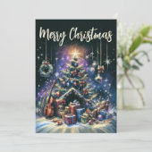 Carte Arbre de Noël Dur Paston (Debout devant)