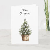 Carte Arbre de Noël en argent (Devant)