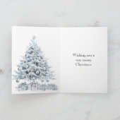 Carte Arbre de Noël en argent rouge (Intérieur)