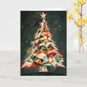 Carte Arbre de Noël en cristal (Fleur jaune)