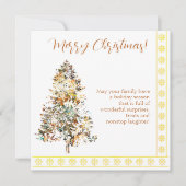 Carte Arbre de Noël en flocons de neige (Devant)