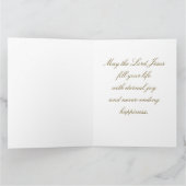 Carte Arbre de Noël en or brillant à Noël violet (Intérieur)