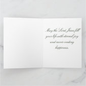 Carte Arbre de Noël en or brillant, lune, étoiles sur ve (Intérieur)