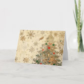 Carte Arbre de Noël en or et Parties scintillant complex (Devant)