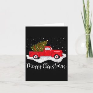 Carte Arbre de Noël en Wagon vintage pour voitures Noël