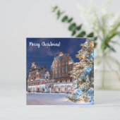 Carte Arbre de Noël et Maison des Noirs à Riga (Debout devant)