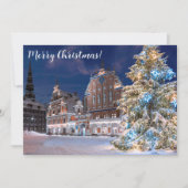 Carte Arbre de Noël et Maison des Noirs à Riga (Devant)