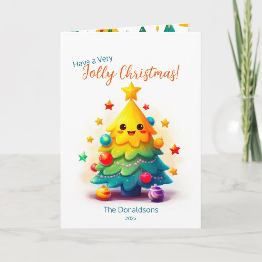 Carte Arbre de Noël fun (Devant)