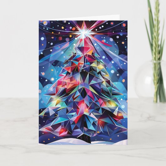 Carte Arbre de Noël géométrique (Devant)