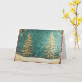 Carte Arbre de Noël Gold Foil avec Flèche de neige (Fleur jaune)