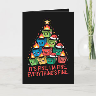 Carte Arbre de Noël incendie de benne Ça va je vais bien