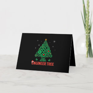 Carte Arbre de Noël Ingénieur Génie Mécanique