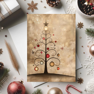 Carte Arbre de Noël Magique en Spirale avec Ornement Dan