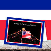 Carte Arbre de Noël militaire déployé et drapeau