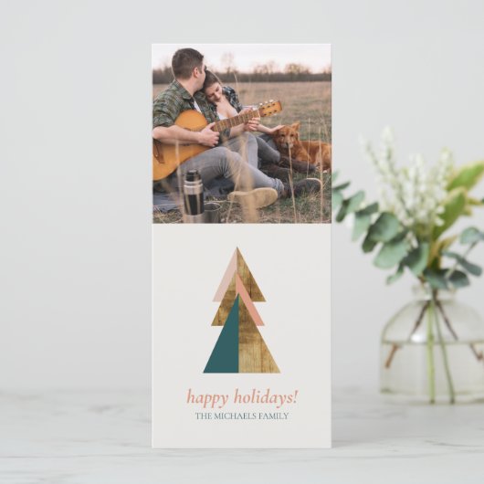 Carte Arbre de Noël minimal (Debout devant)