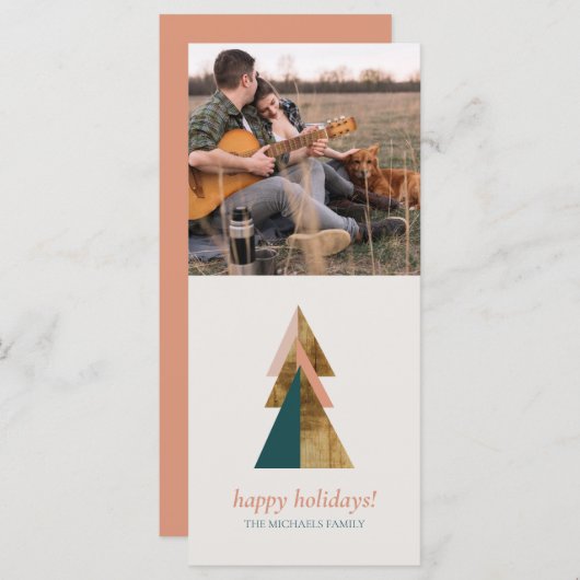 Carte Arbre de Noël minimal (Devant / Derrière)