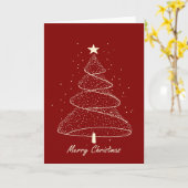 Carte Arbre de Noël minimaliste moderne (Fleur jaune)