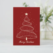 Carte Arbre de Noël minimaliste moderne (Debout devant)