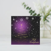 Carte Arbre de Noël moderne et brillant (Debout devant)