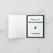 Carte Arbre de Noël noir vert moderne (Intérieur)