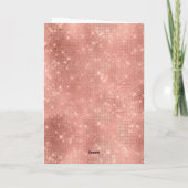 Carte Arbre de Noël Pailleté Rose Gold Mint (Dos)