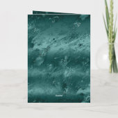 Carte Arbre de Noël Paix Marbre Vert Paillettes Dorées (Dos)