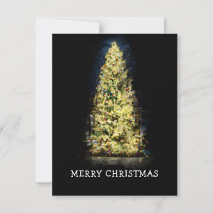 Carte Arbre de Noël peint en lumière