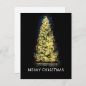 Carte Arbre de Noël peint en lumière (Devant / Derrière)
