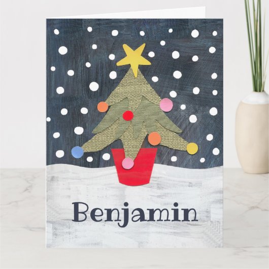 Carte Arbre de Noël personnalisé (Devant)