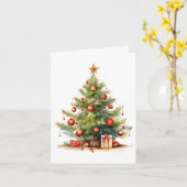 Carte Arbre de Noël personnalisé (Fleur jaune)