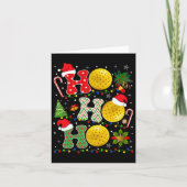 Carte Arbre de Noël Pickleball Ho Ho Père Noël Lights Xm (Devant)