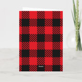 Carte Arbre de Noël Plaid & Empreinte de léopard (Dos)