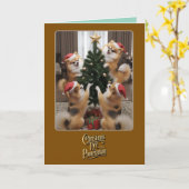 Carte Arbre de Noël Poméranie (Fleur jaune)