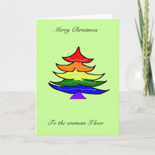Carte Arbre de Noël Rainbow