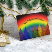 Carte Arbre de Noël Rainbow personnalisé
