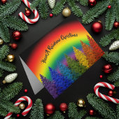Carte Arbre de Noël Rainbow personnalisé
